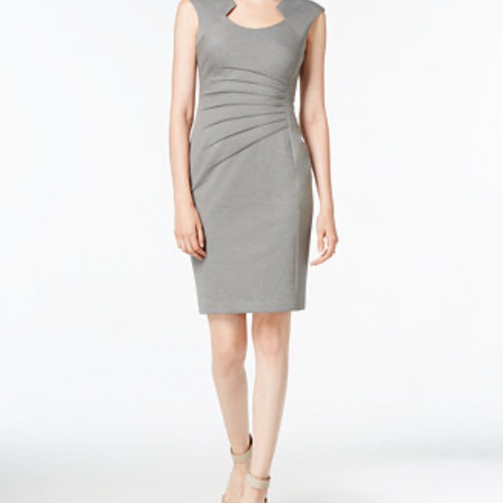 Calvin Klein Gray Midi Dress